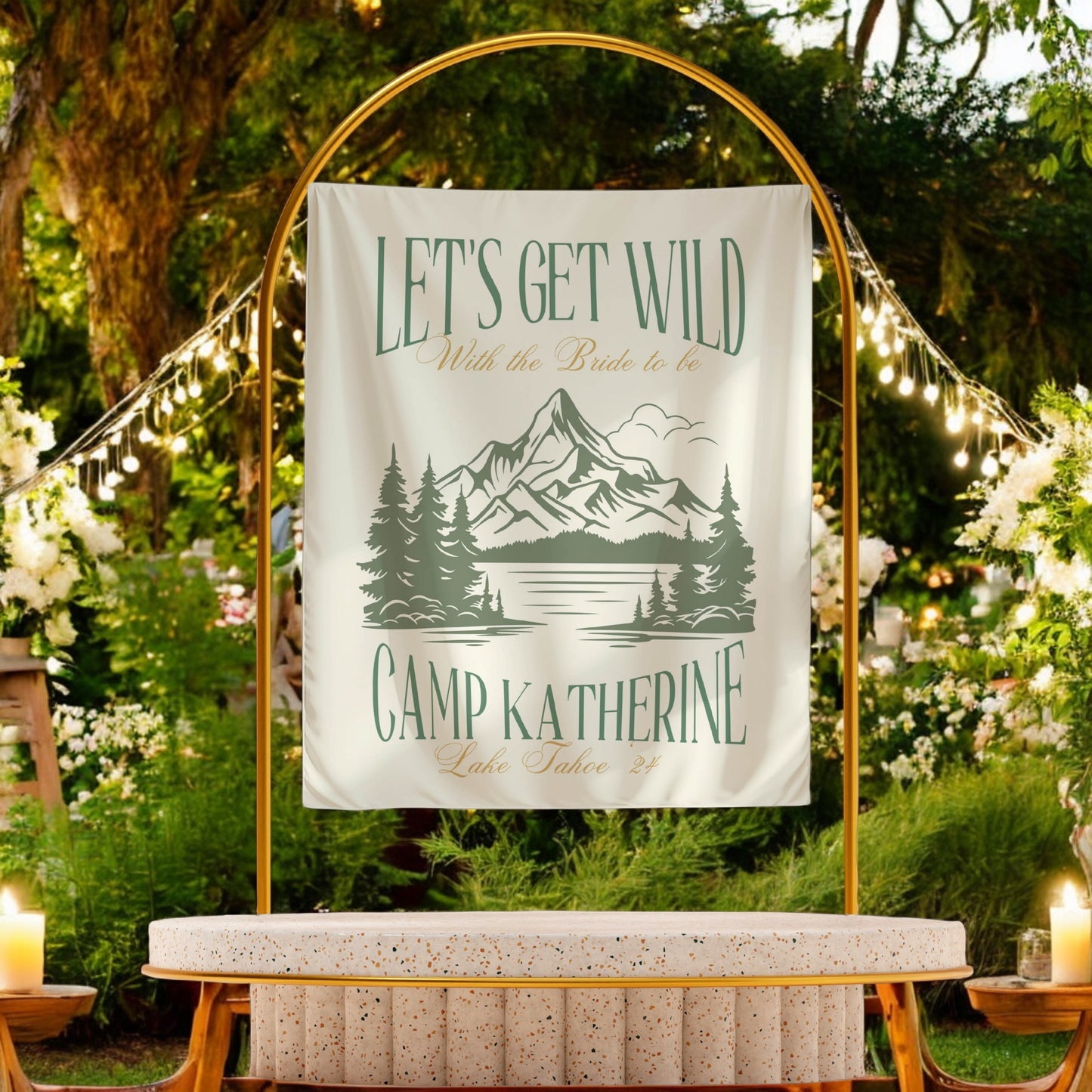 Hiking Bachelorette Banner – Custom Bach Décor | #72