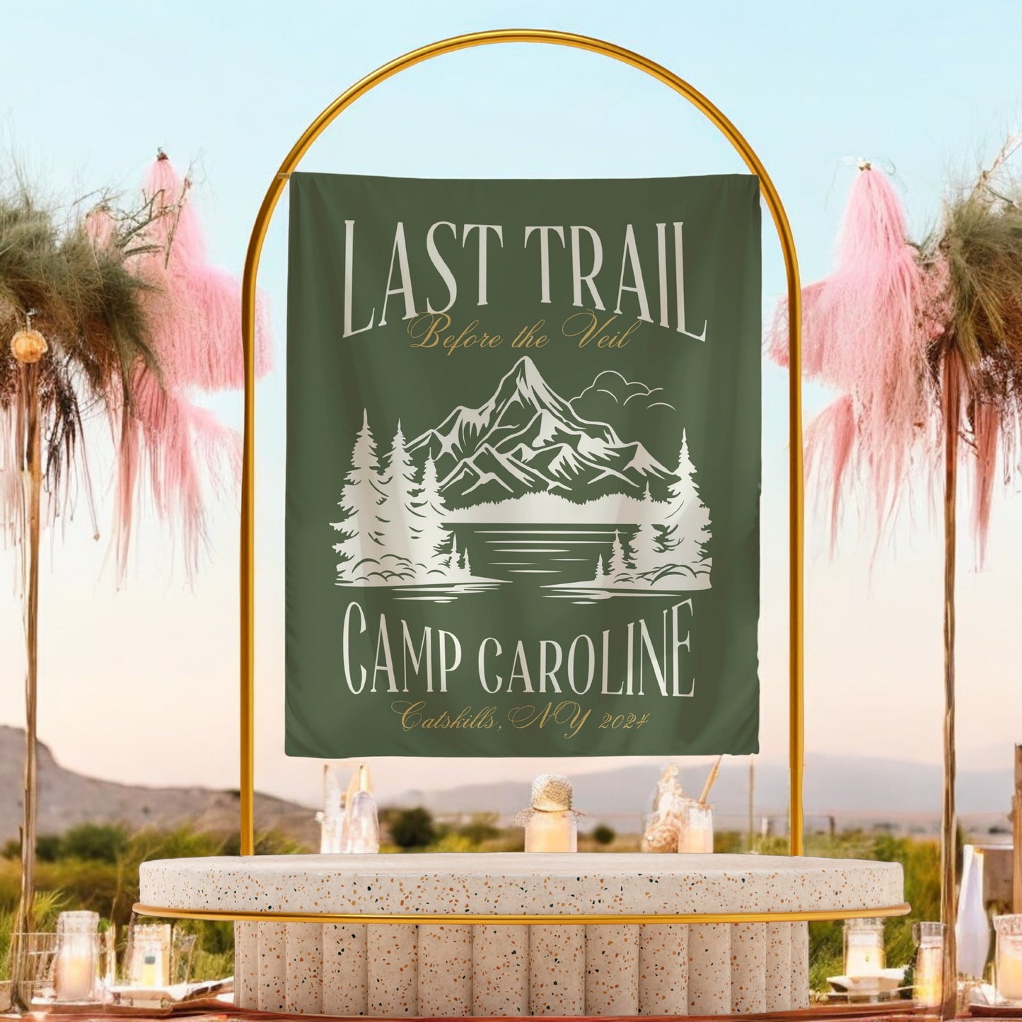 Hiking Bachelorette Banner – Custom Bach Décor | #72
