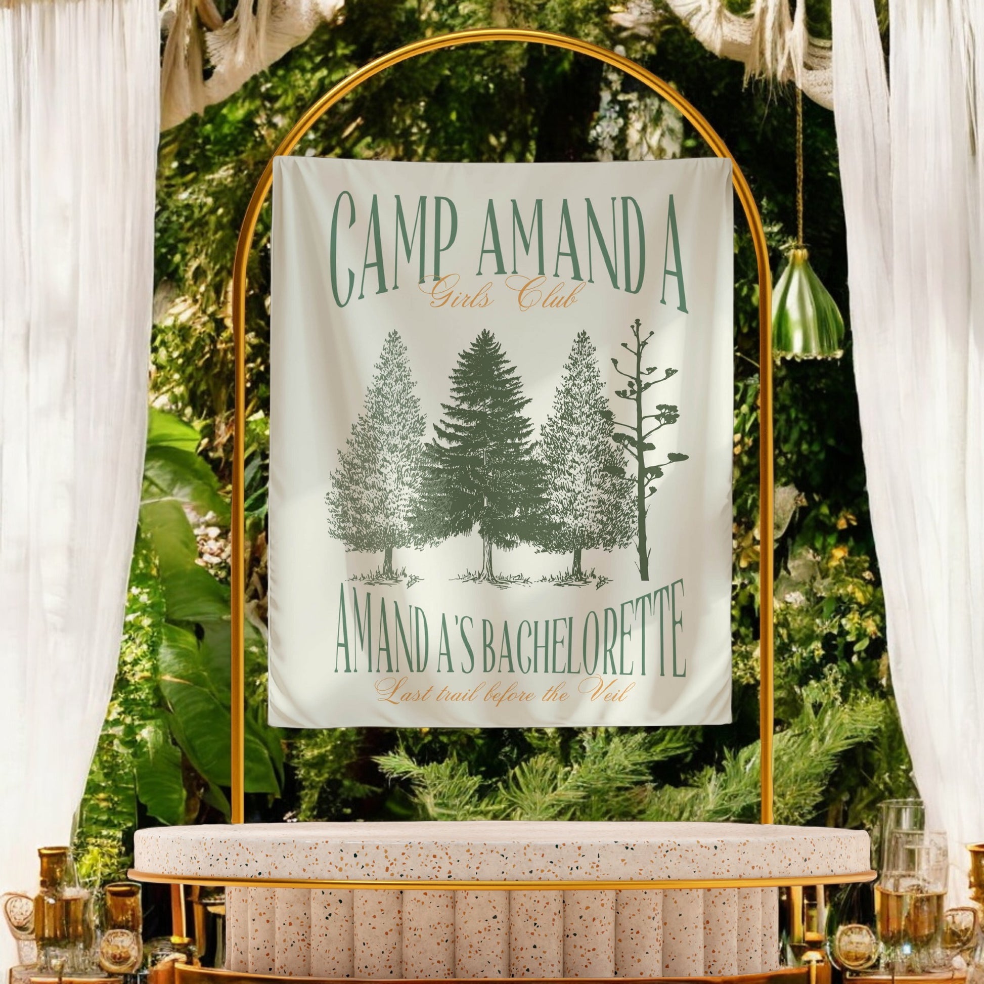 Hiking Bachelorette Banner – Custom Bach Decor for Trailblazing & Mountain Views