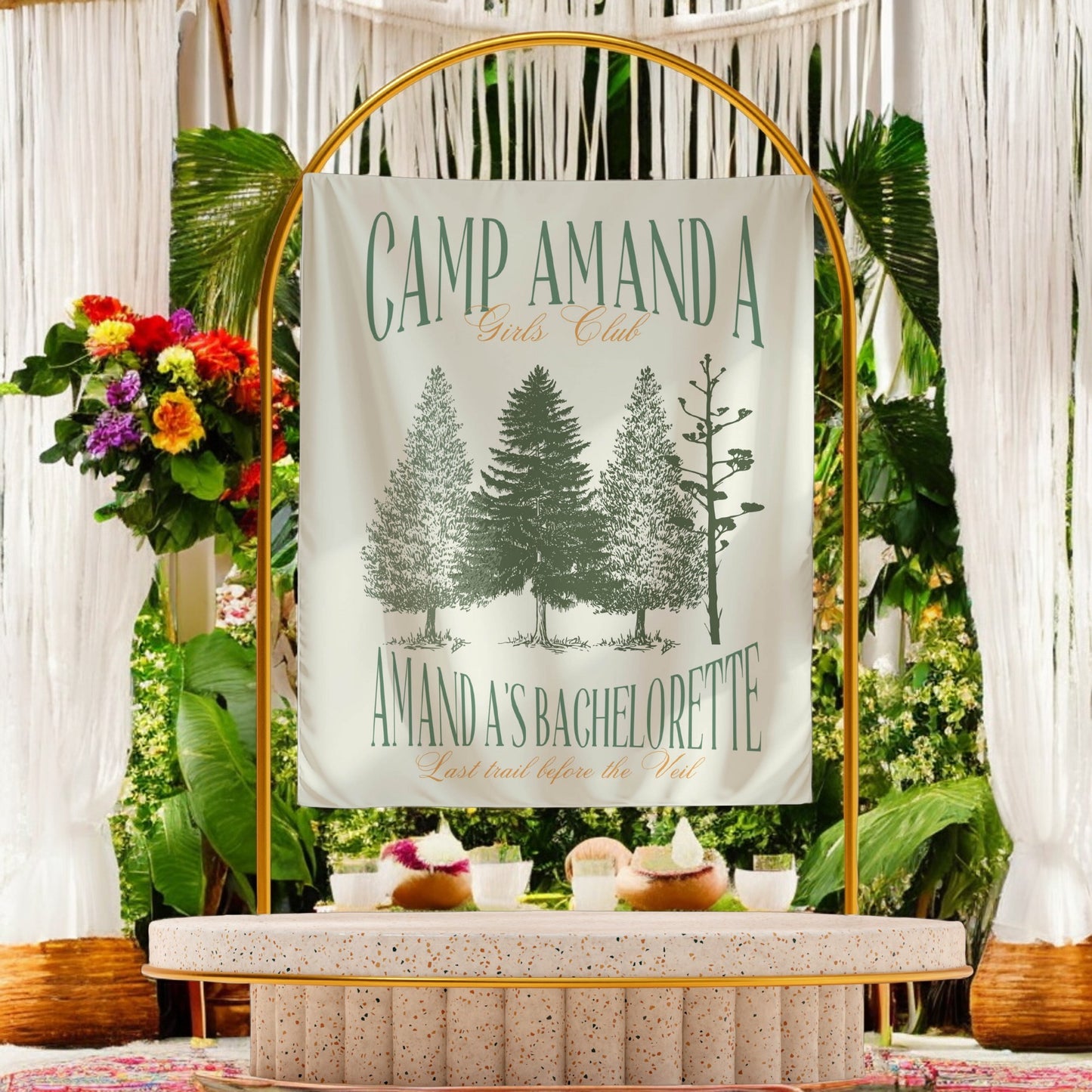 Hiking Bachelorette Banner – Custom Bach Décor | #71