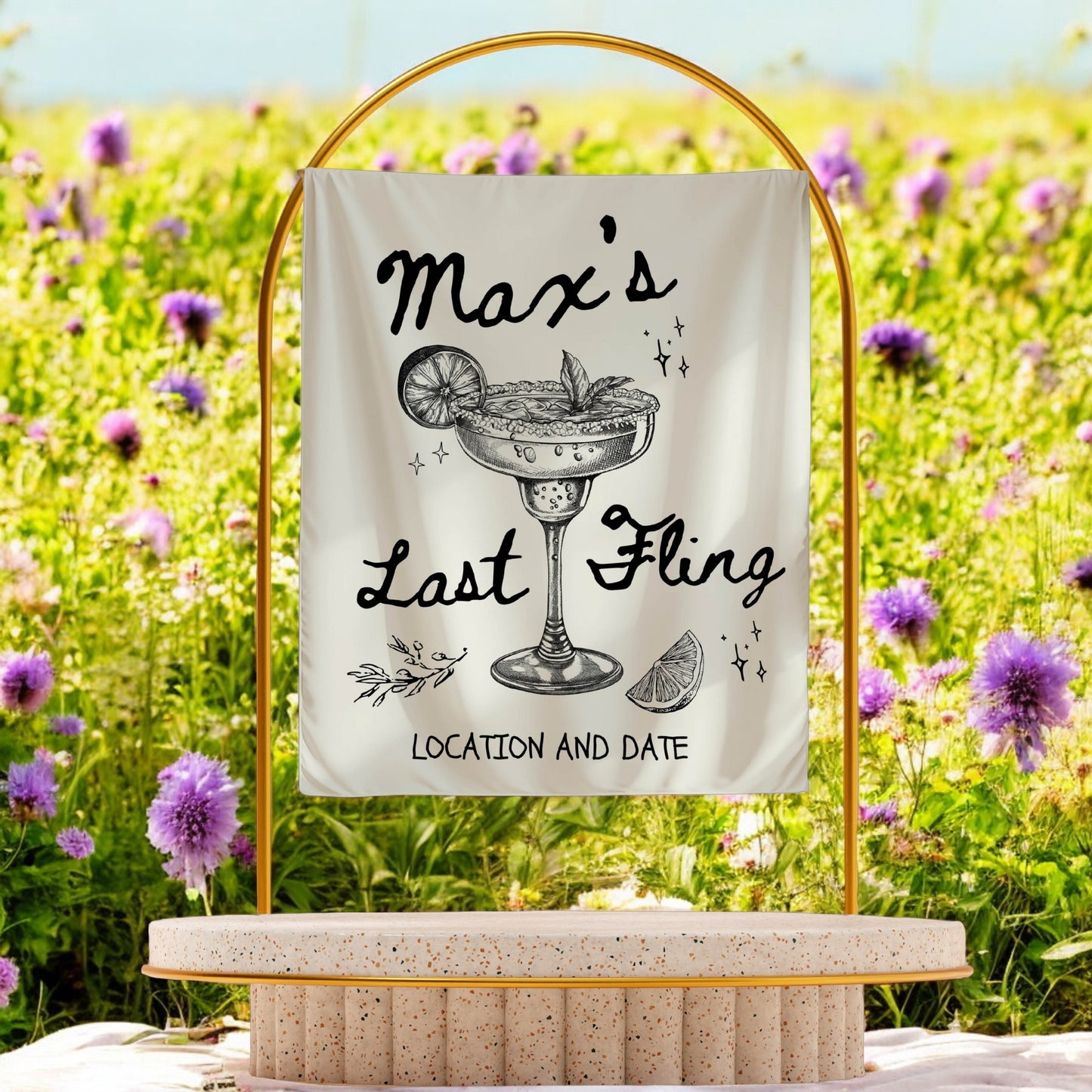 Cocktail Bachelorette Banner – Custom Bach Décor | #82