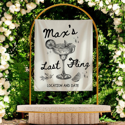 Cocktail Bachelorette Banner – Custom Bach Décor | #82