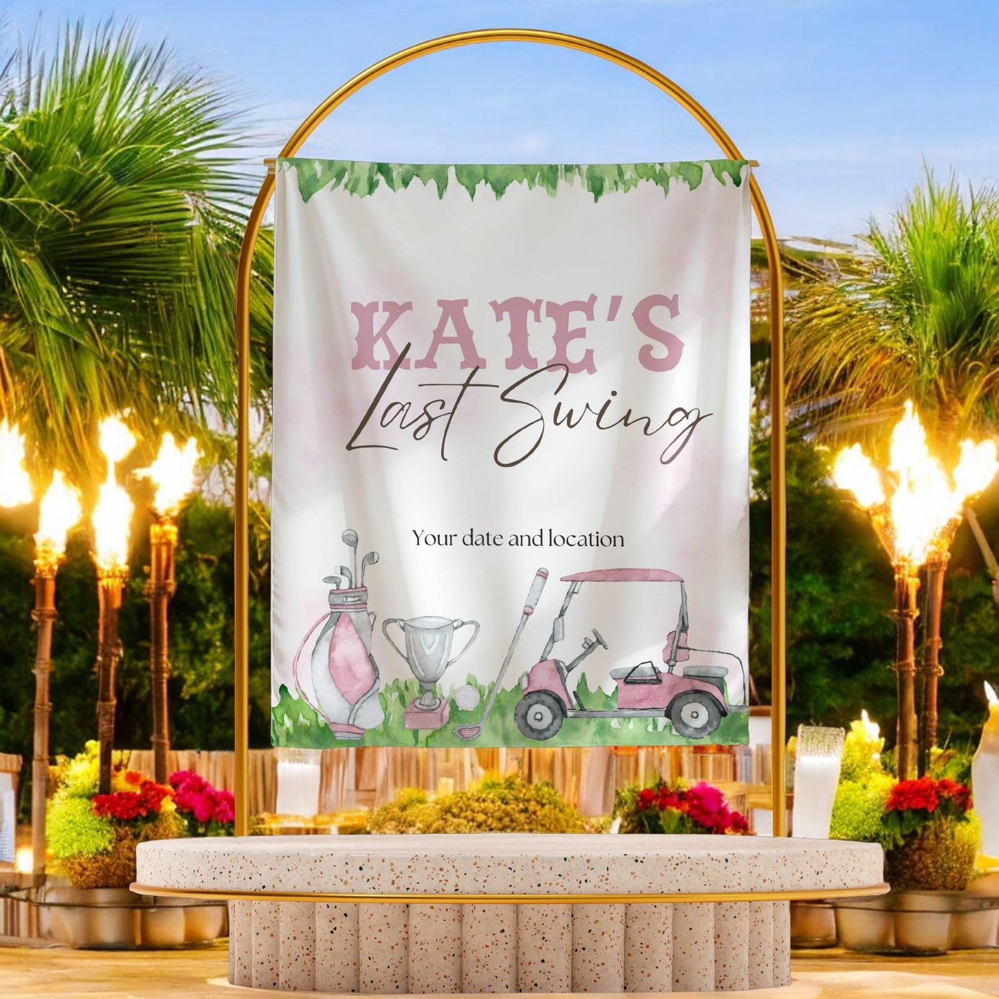 Golf Bachelorette Banner – Custom Bach Décor | #21