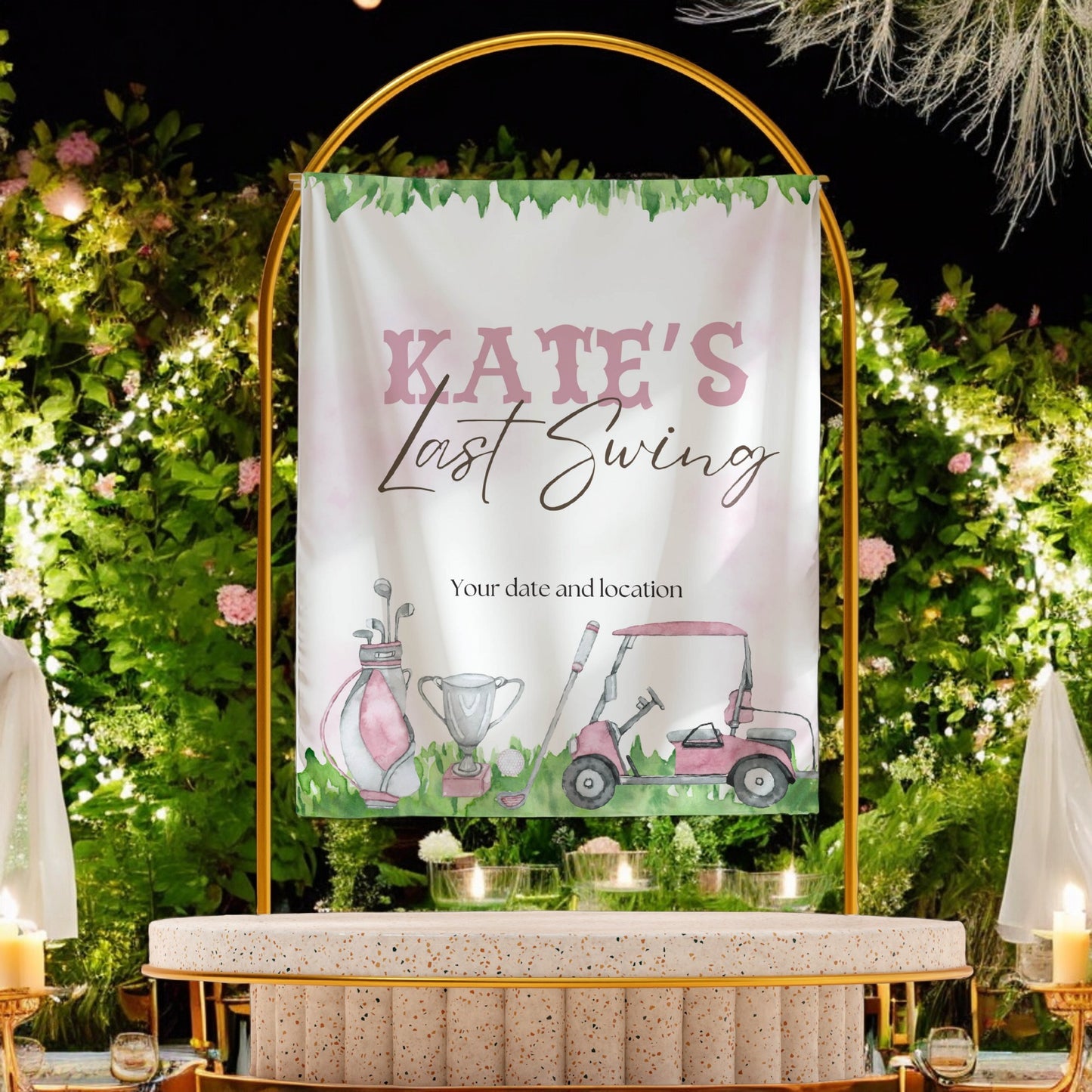Golf Bachelorette Banner – Custom Bach Décor | #21