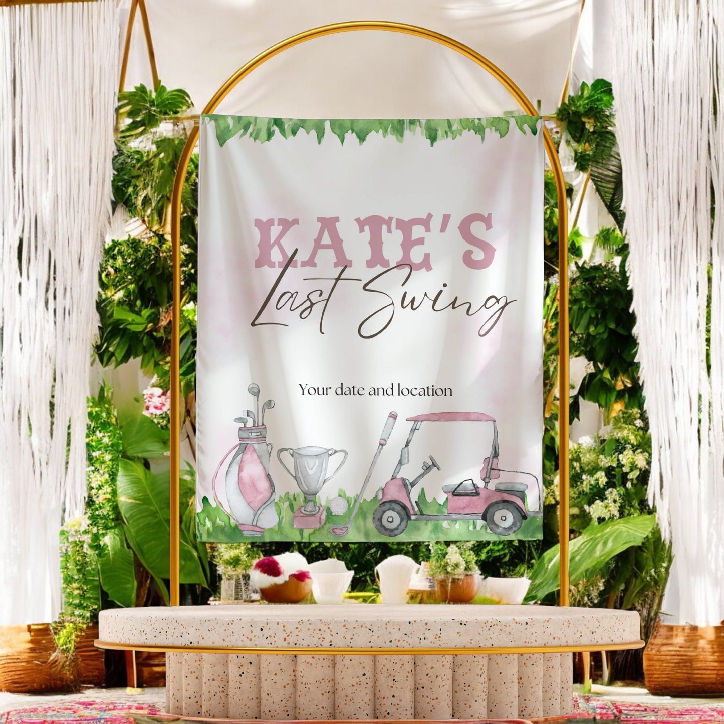 Golf Bachelorette Banner – Custom Bach Décor | #21