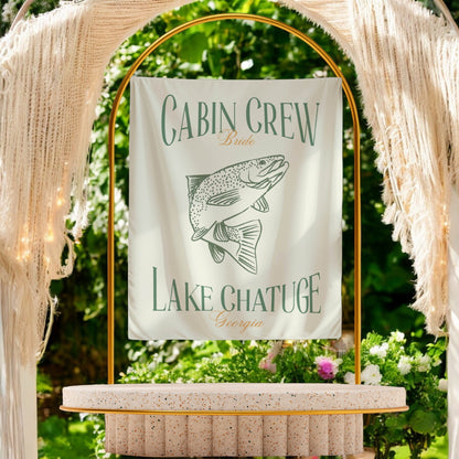 Fishing Bachelorette Banner – Custom Bach Decor for Reel Fun & Waterside Gatherings
