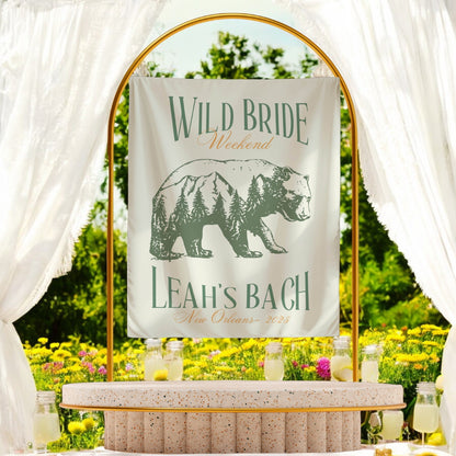 Camp & Hiking Bachelorette Banner – Custom Bach Décor | #67