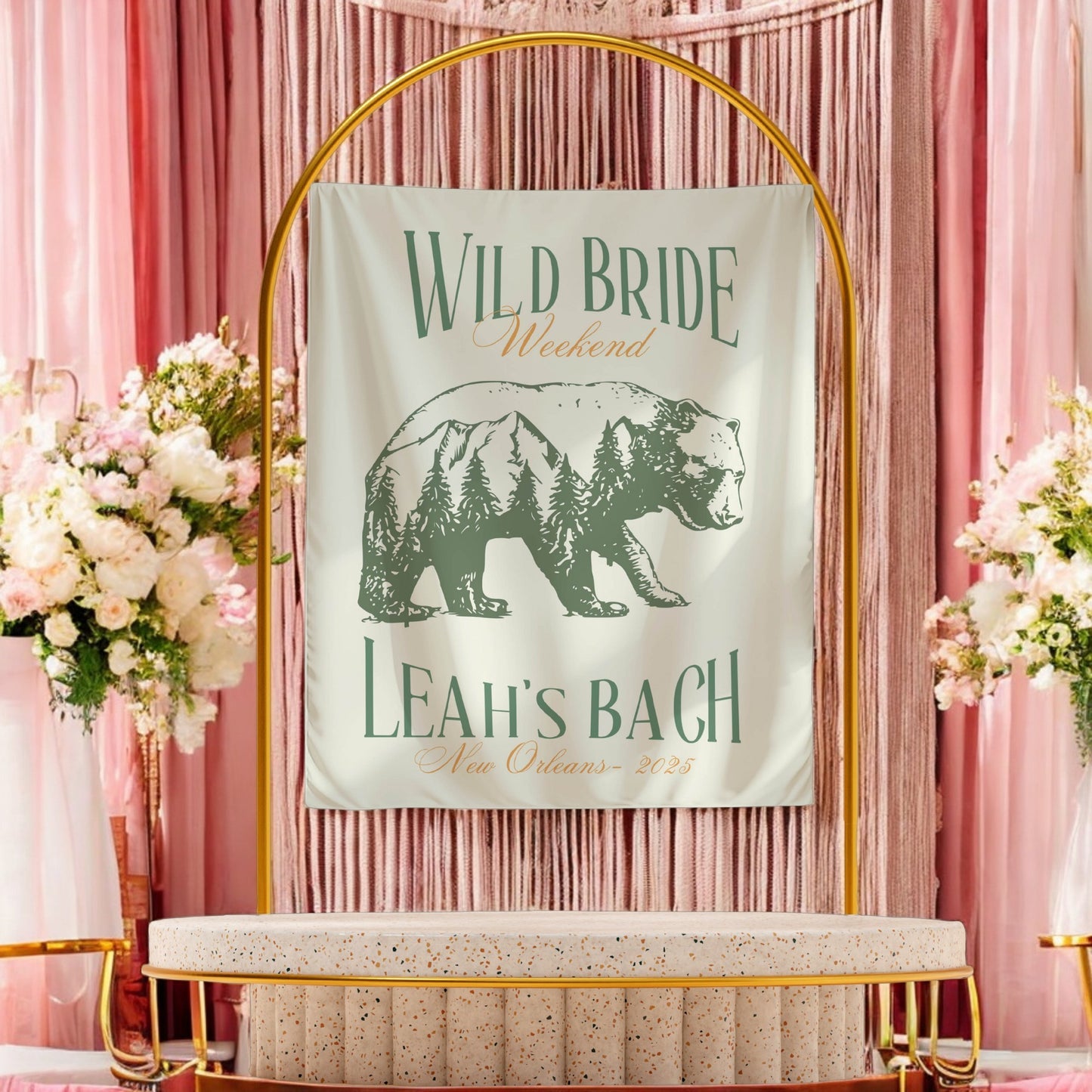 Camp & Hiking Bachelorette Banner – Custom Bach Décor | #67