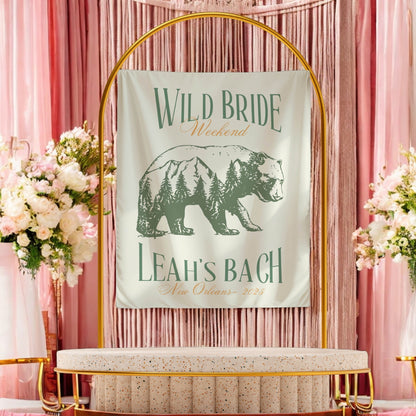 Camp & Hiking Bachelorette Banner – Custom Bach Décor | #67