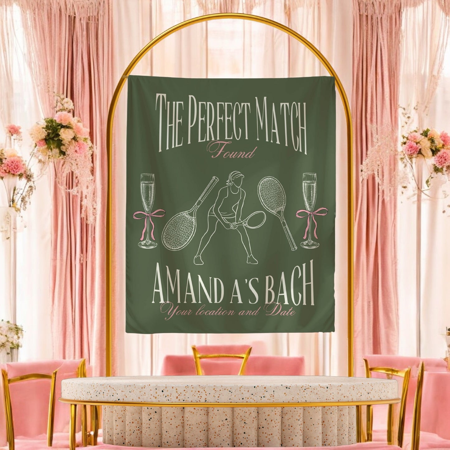 Tennis Bachelorette Banner – Custom Bach Décor | #66