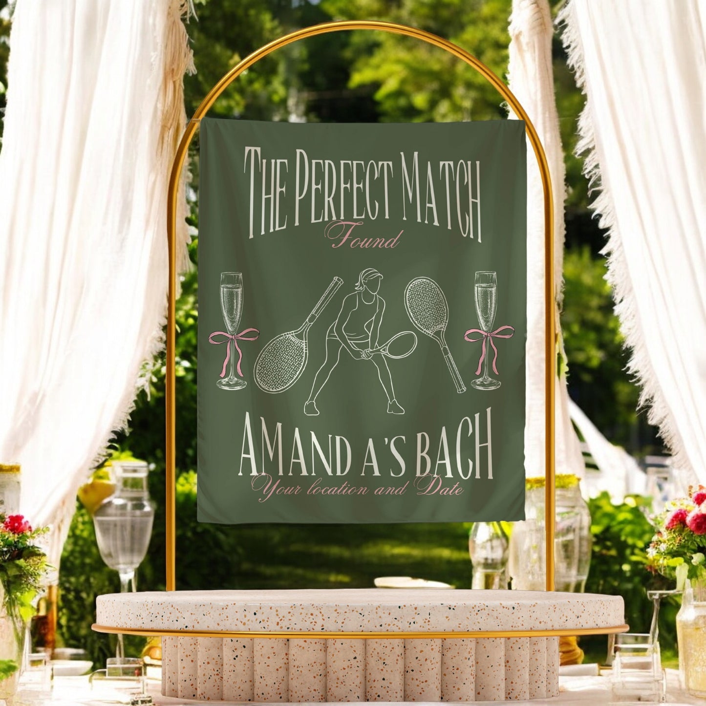 Tennis Bachelorette Banner – Custom Bach Décor | #66