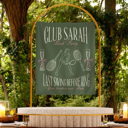 Tennis Bachelorette Banner – Custom Bach Décor | #66
