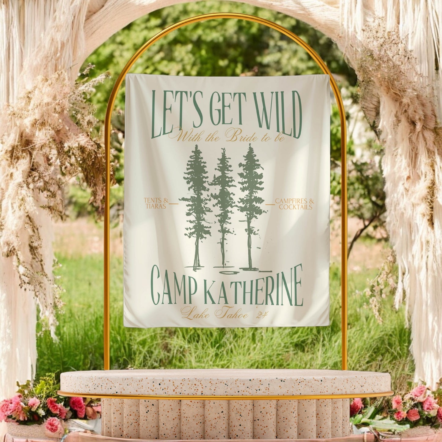 Hiking Bachelorette Banner – Custom Bach Decor for Outdoor & Trail Celebrations