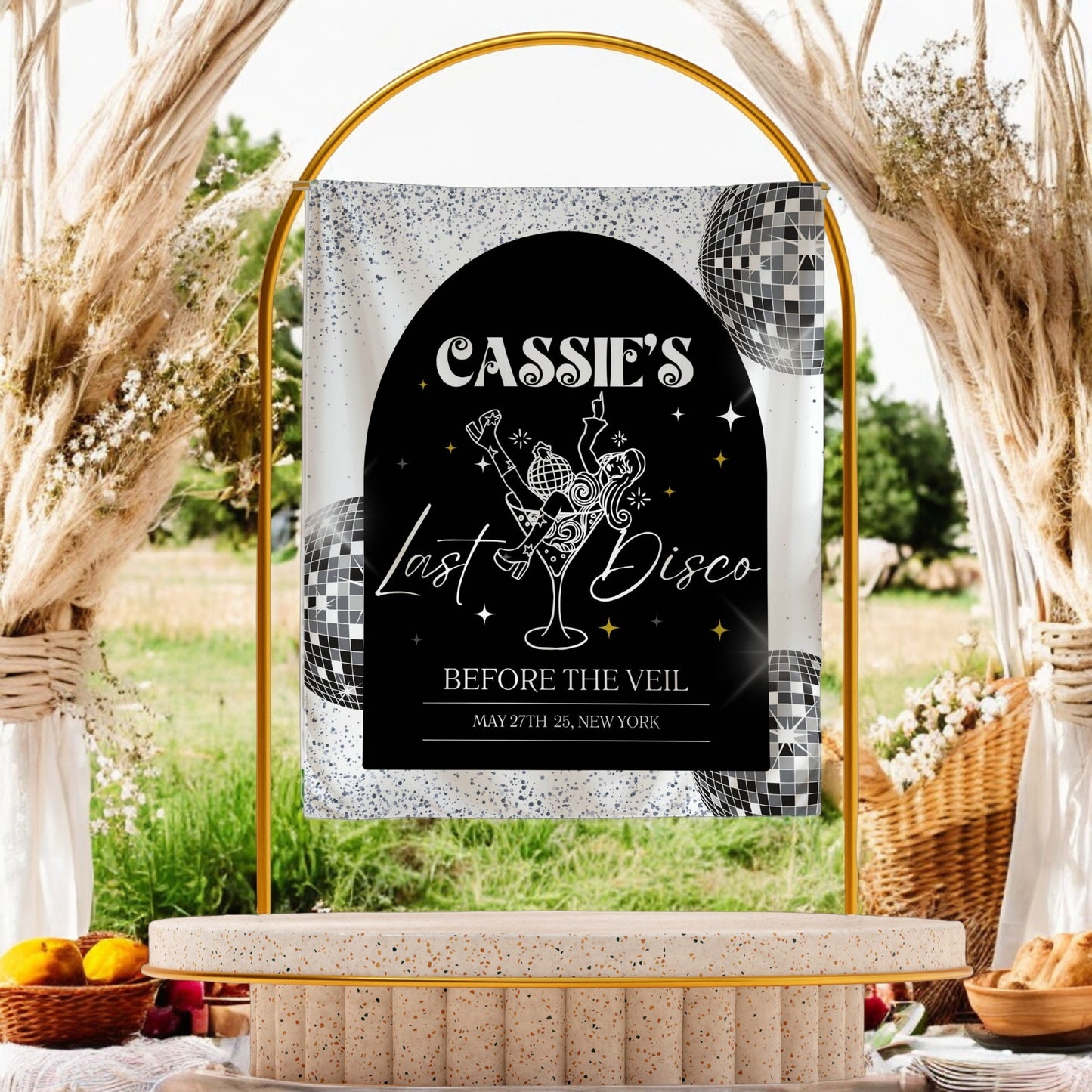 Disco Bachelorette Banner – Custom Bach Décor | #20