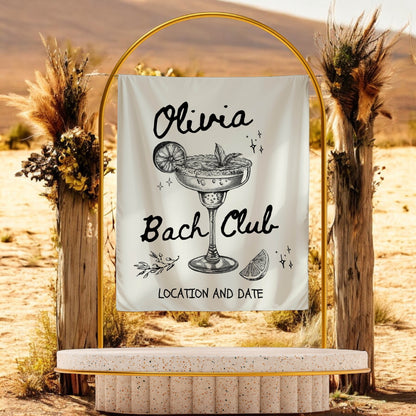Cocktail Bachelorette Banner – Custom Bach Décor | #82