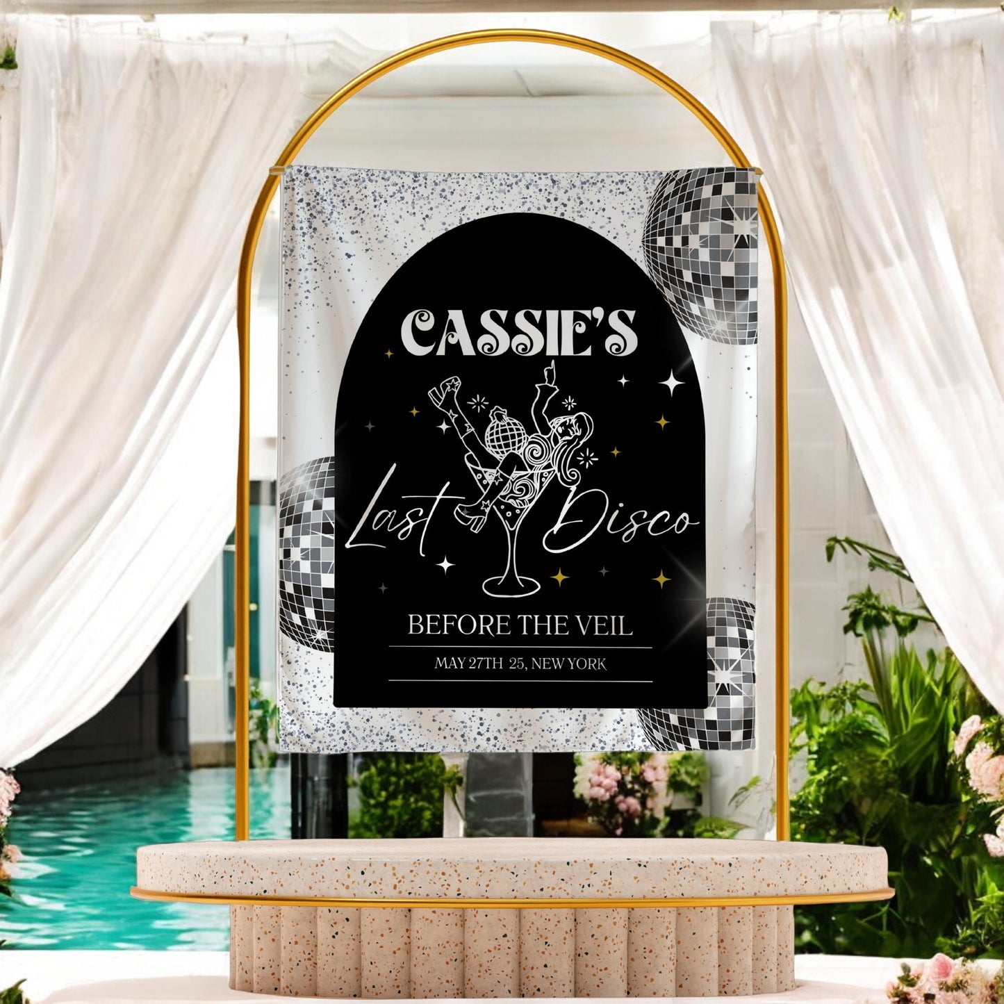Disco Bachelorette Banner – Custom Bach Décor | #20