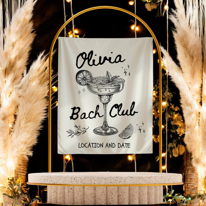 Cocktail Bachelorette Banner – Custom Bach Décor | #82