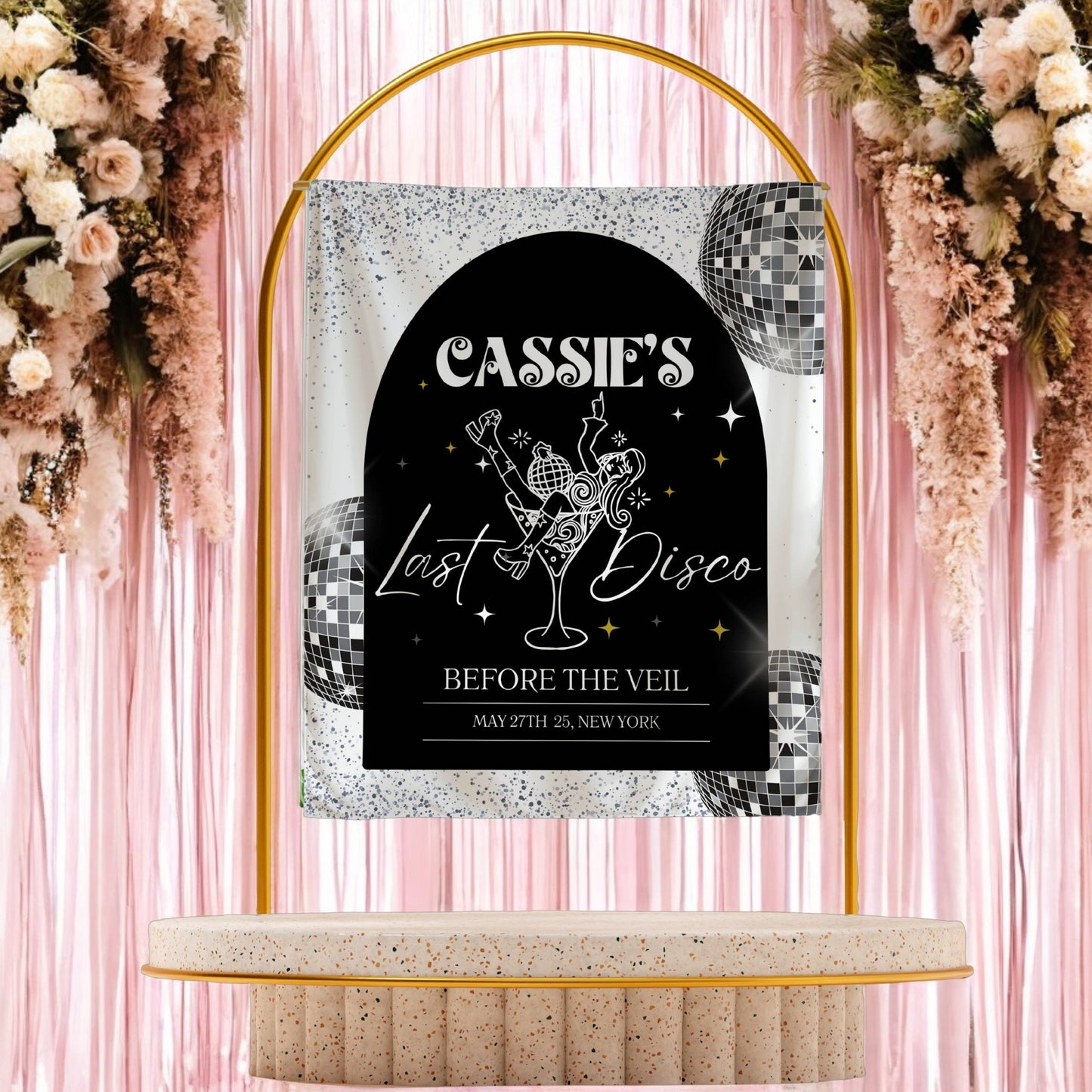 Disco Bachelorette Banner – Custom Bach Décor | #20