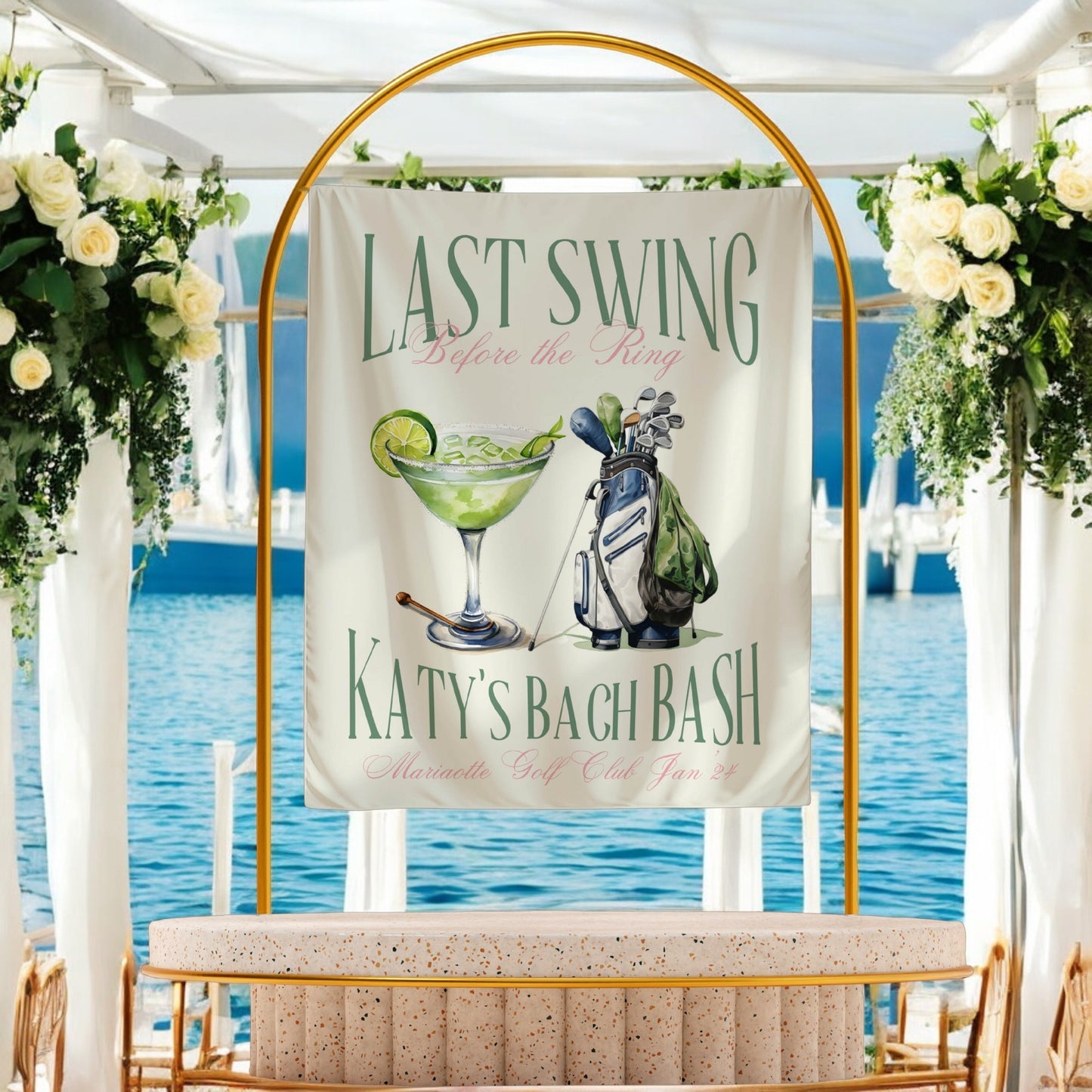 Golf Bachelorette Banner – Custom Bach Décor | #64