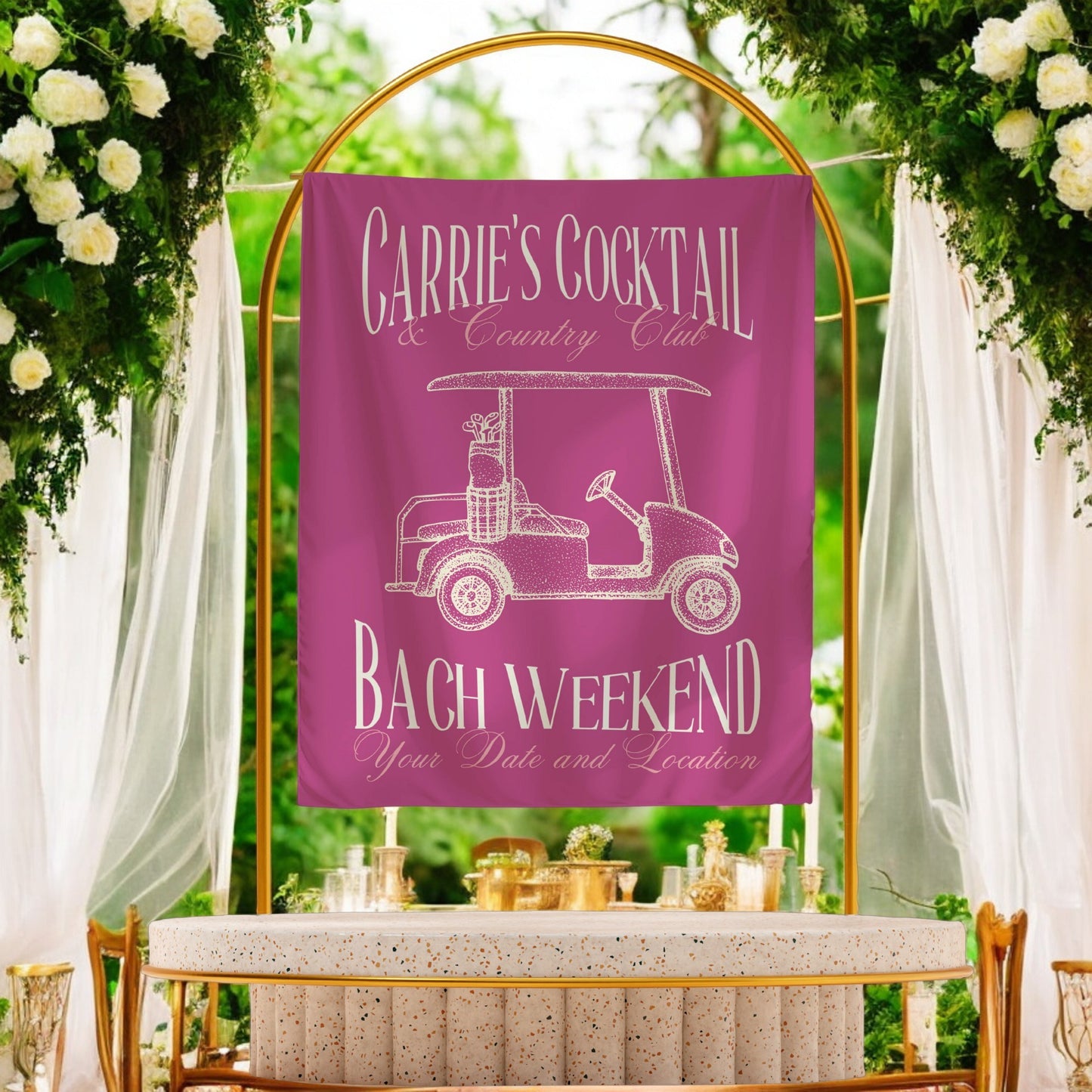 Golf Bachelorette Banner – Custom Bach Décor | #62