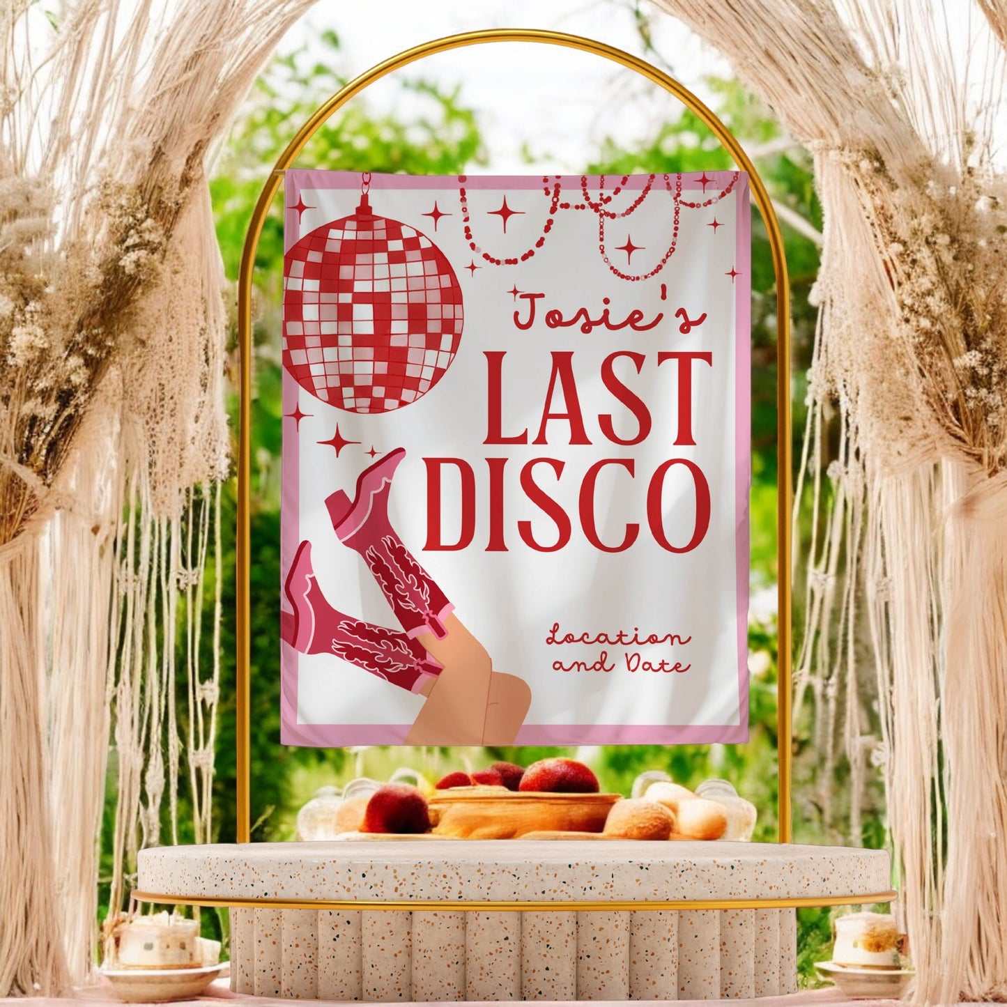 Disco Cowgirl Bachelorette Banner – Custom Bach Décor | #61