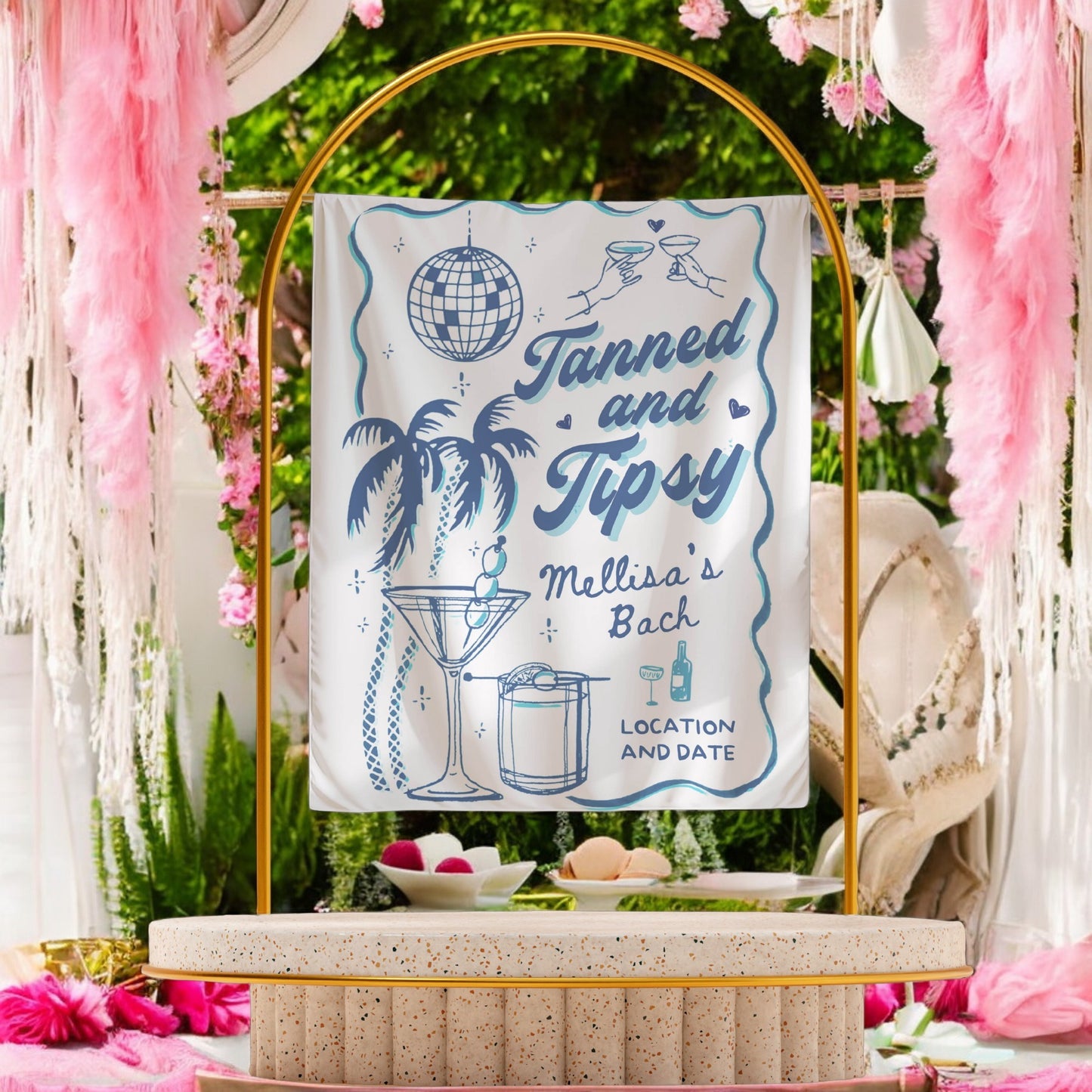 Coastal Bachelorette Banner – Custom Bach Décor | #60