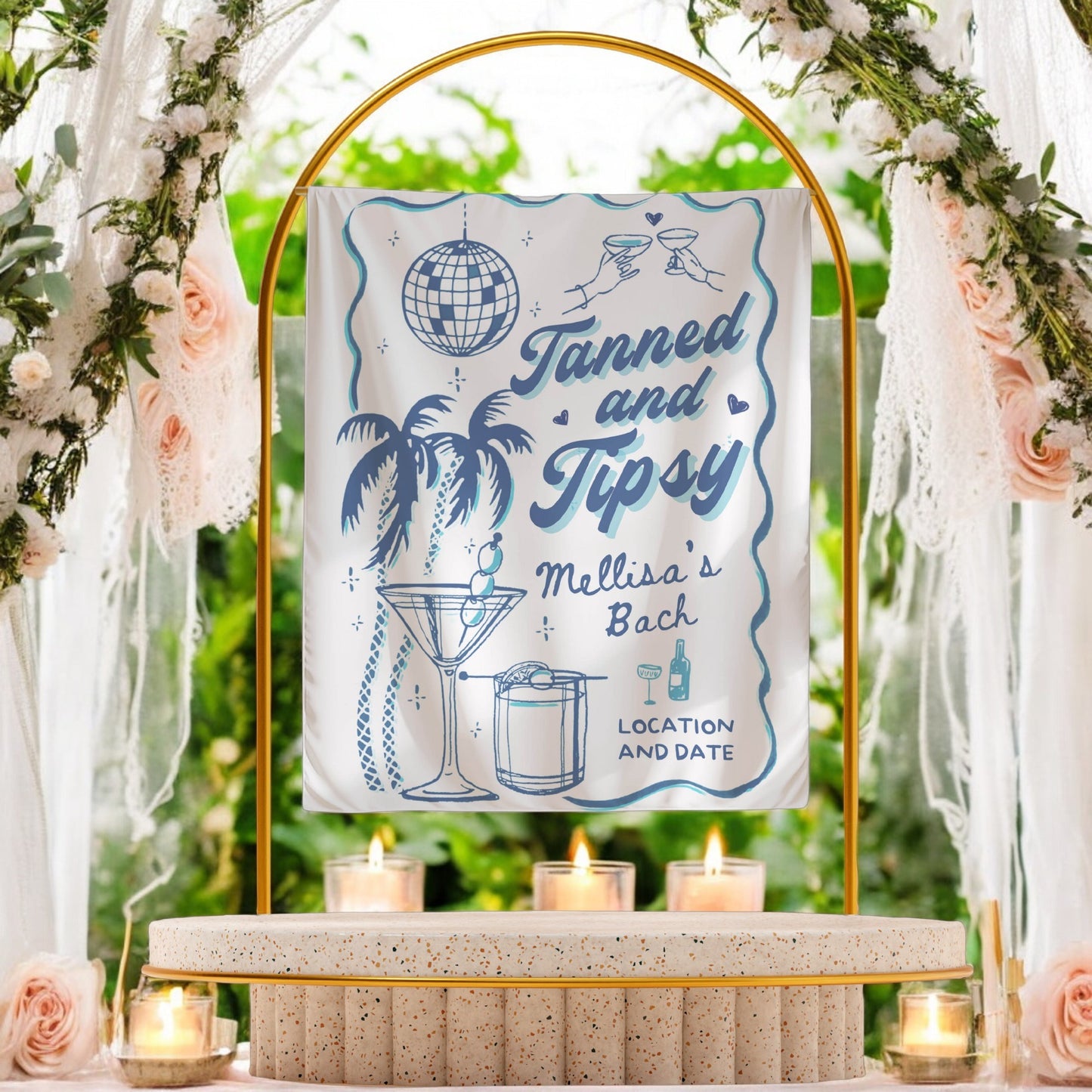 Coastal Bachelorette Banner – Custom Bach Décor | #60