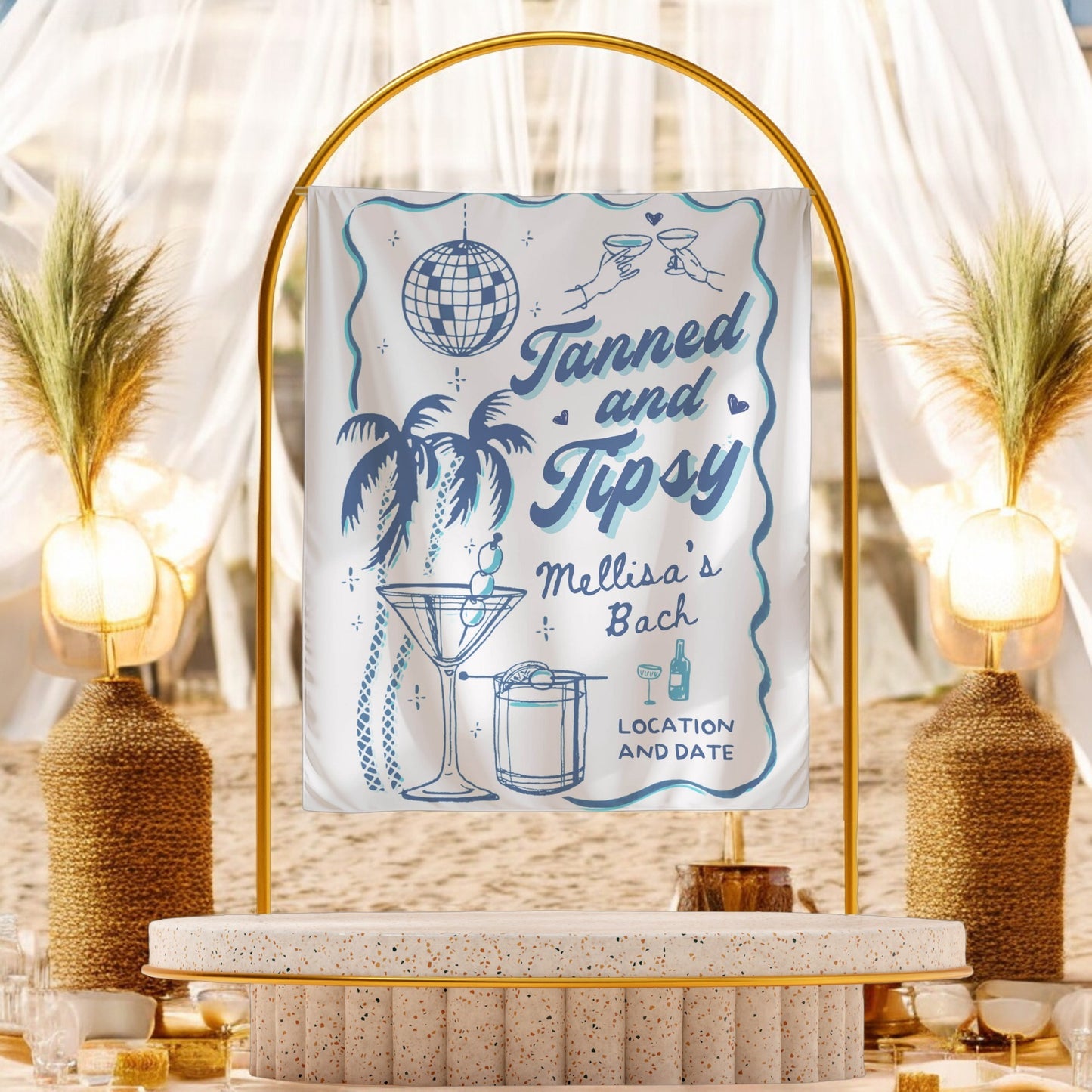 Coastal Bachelorette Banner – Custom Bach Décor | #60