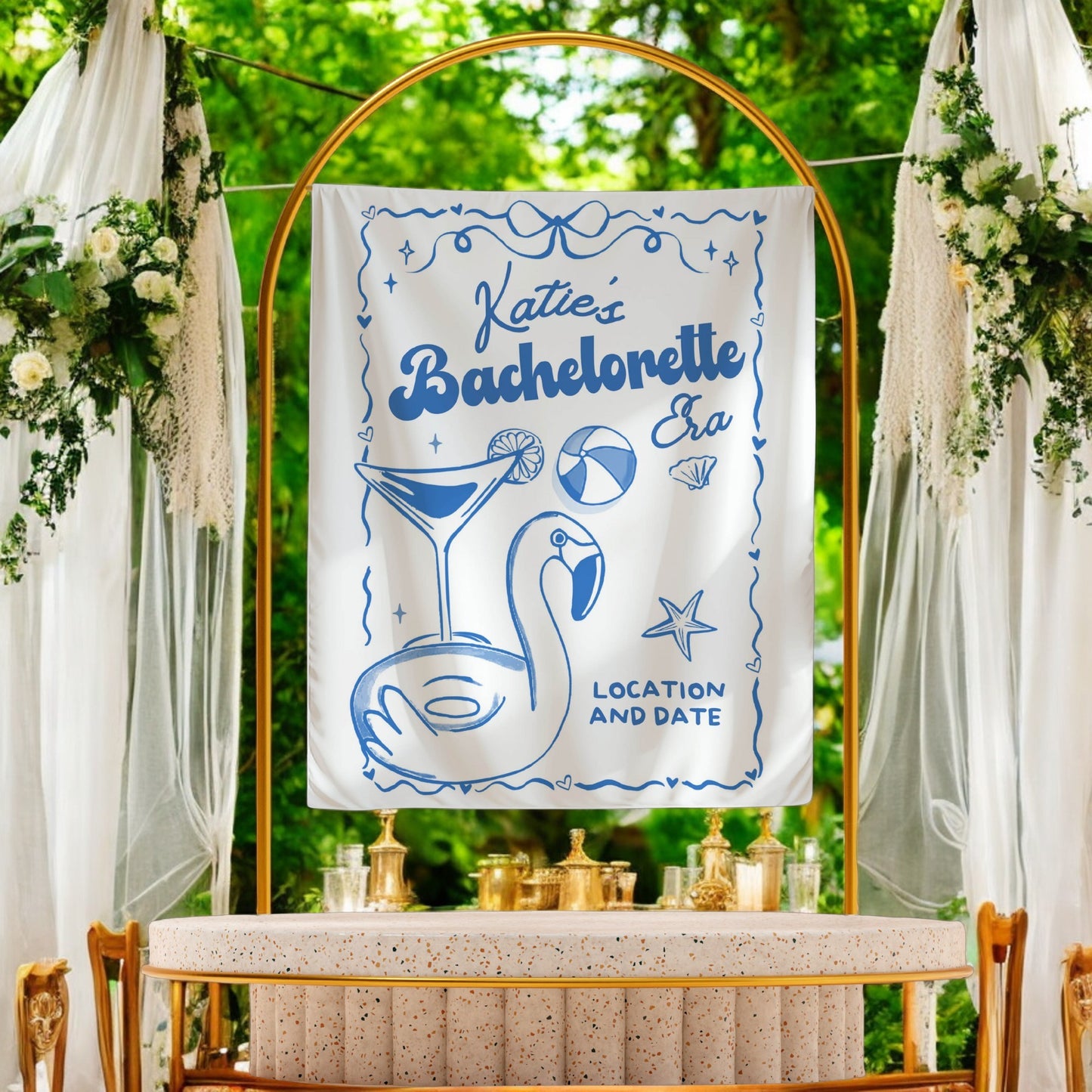 Coastal Bachelorette Banner – Custom Bach Décor | #53