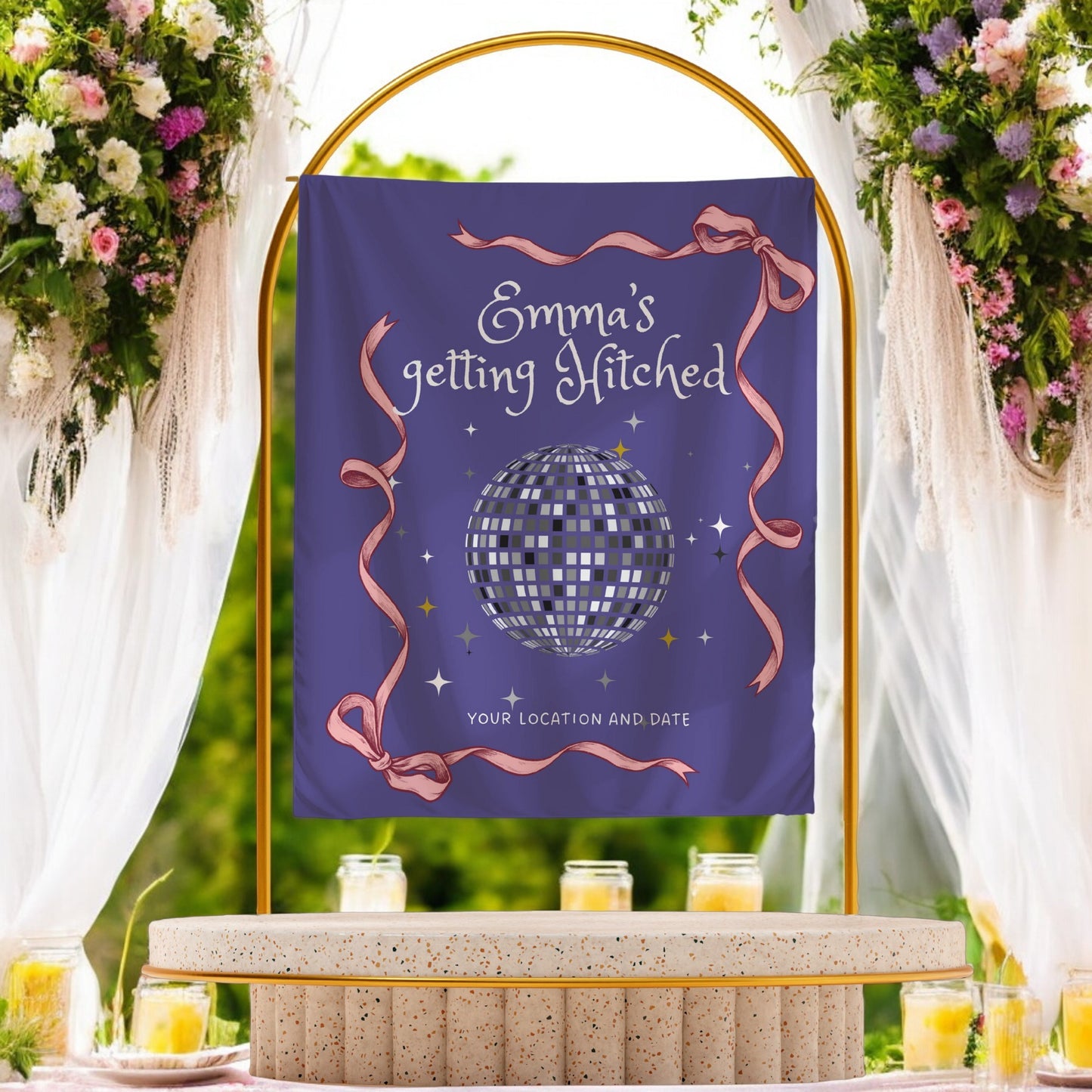 Disco Bachelorette Banner – Custom Bach Décor | #81