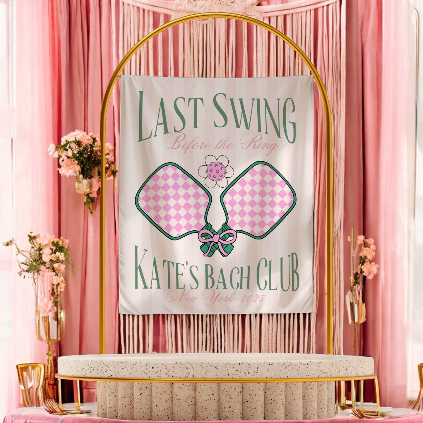 Pickleball Bachelorette Banner – Custom Bach Décor | #50