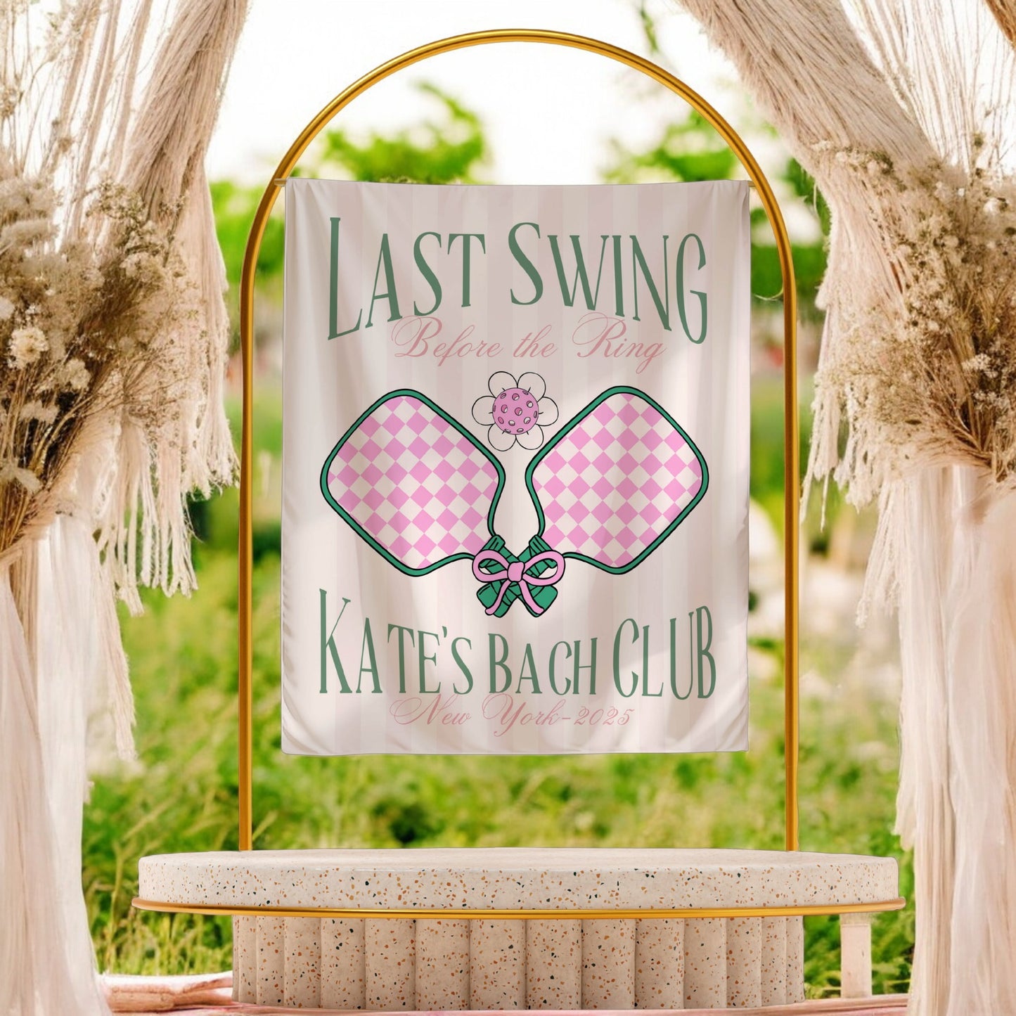 Pickleball Bachelorette Banner – Custom Bach Decor for Courtside & Clubhouse Celebrations