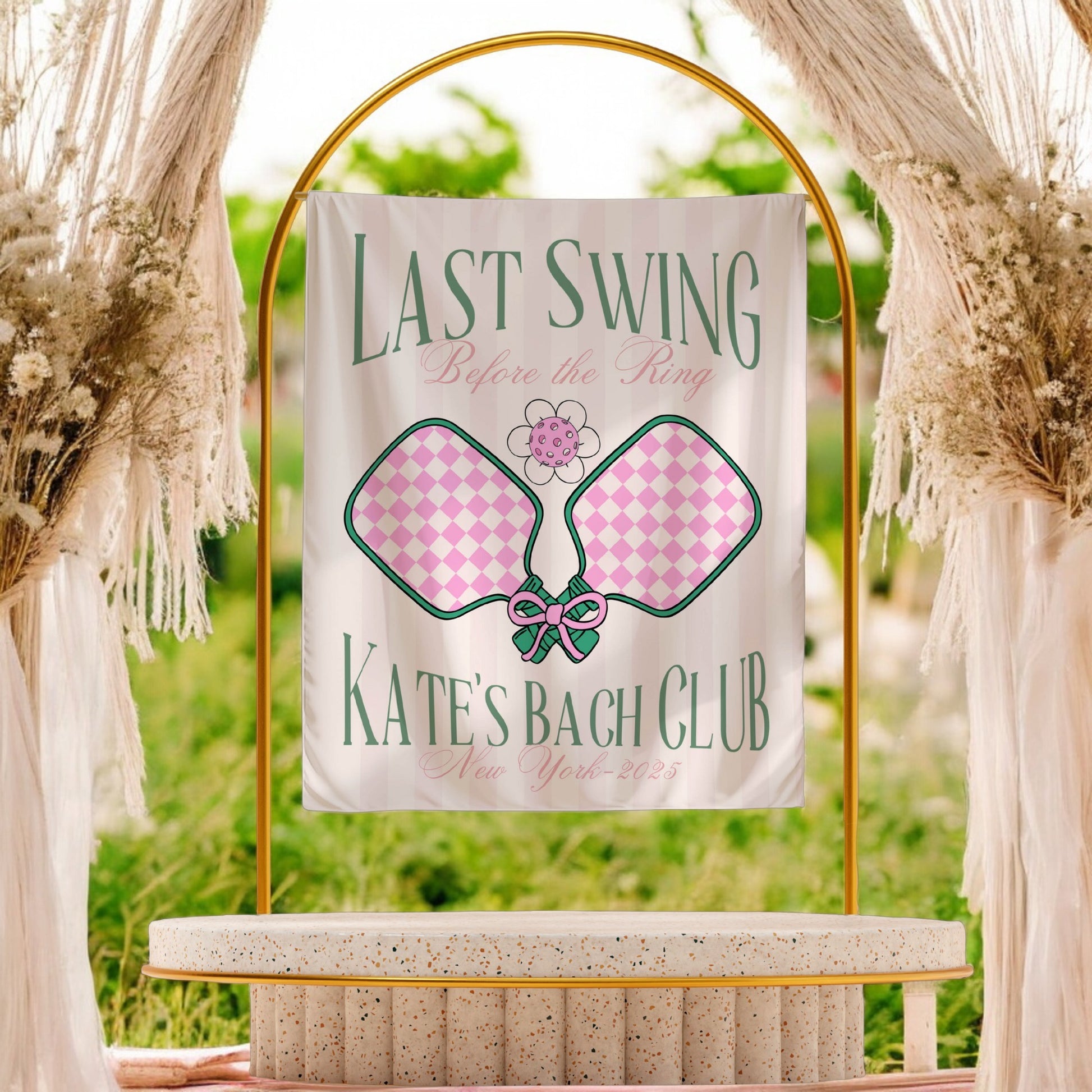 Pickleball Bachelorette Banner – Custom Bach Decor for Courtside & Clubhouse Celebrations