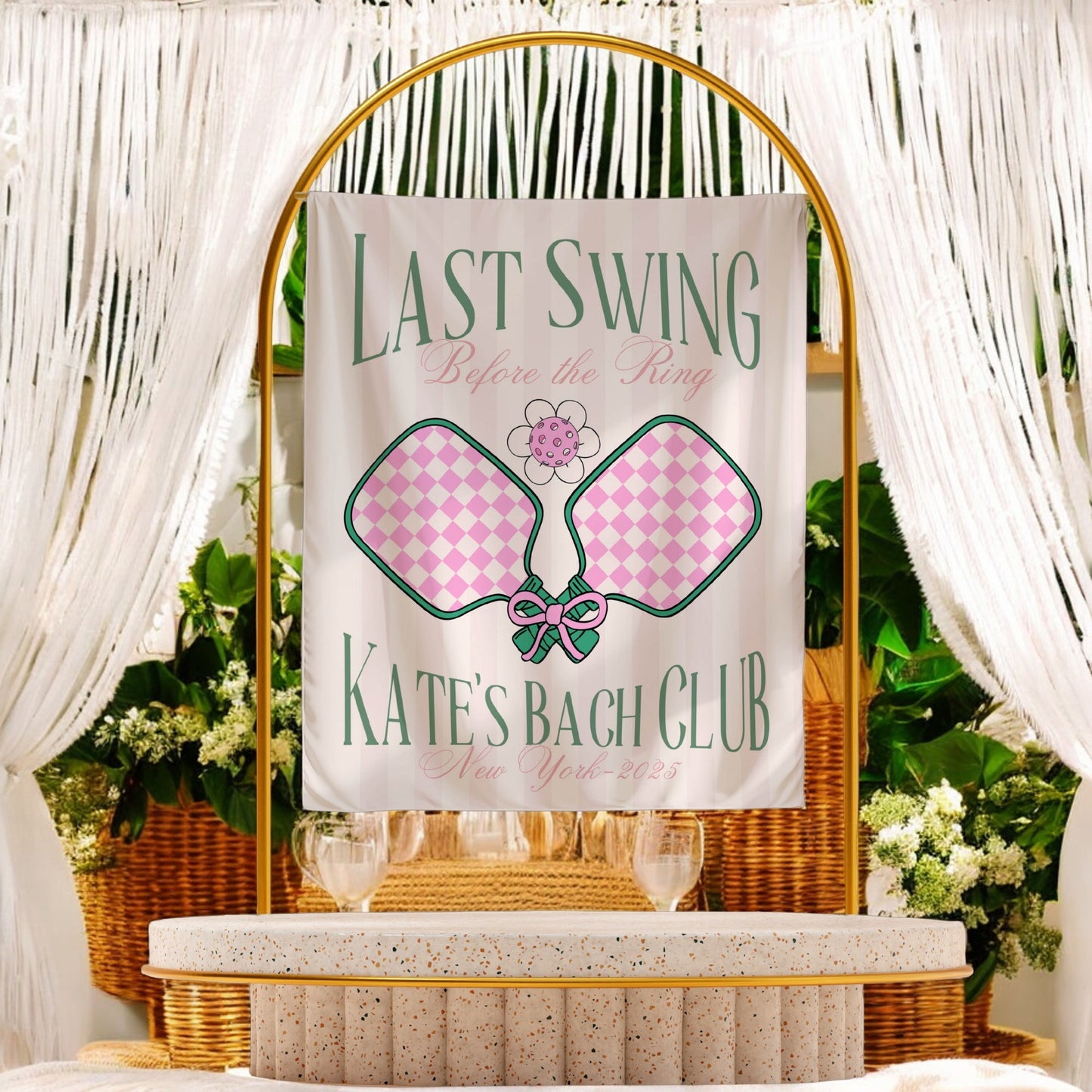 Pickleball Bachelorette Banner – Custom Bach Décor | #50