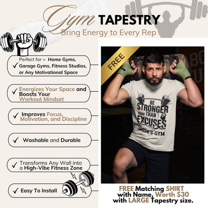 Personalized Gym Tapestry