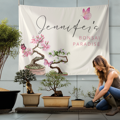 Custom Bonsai Garden or Home Tapestry