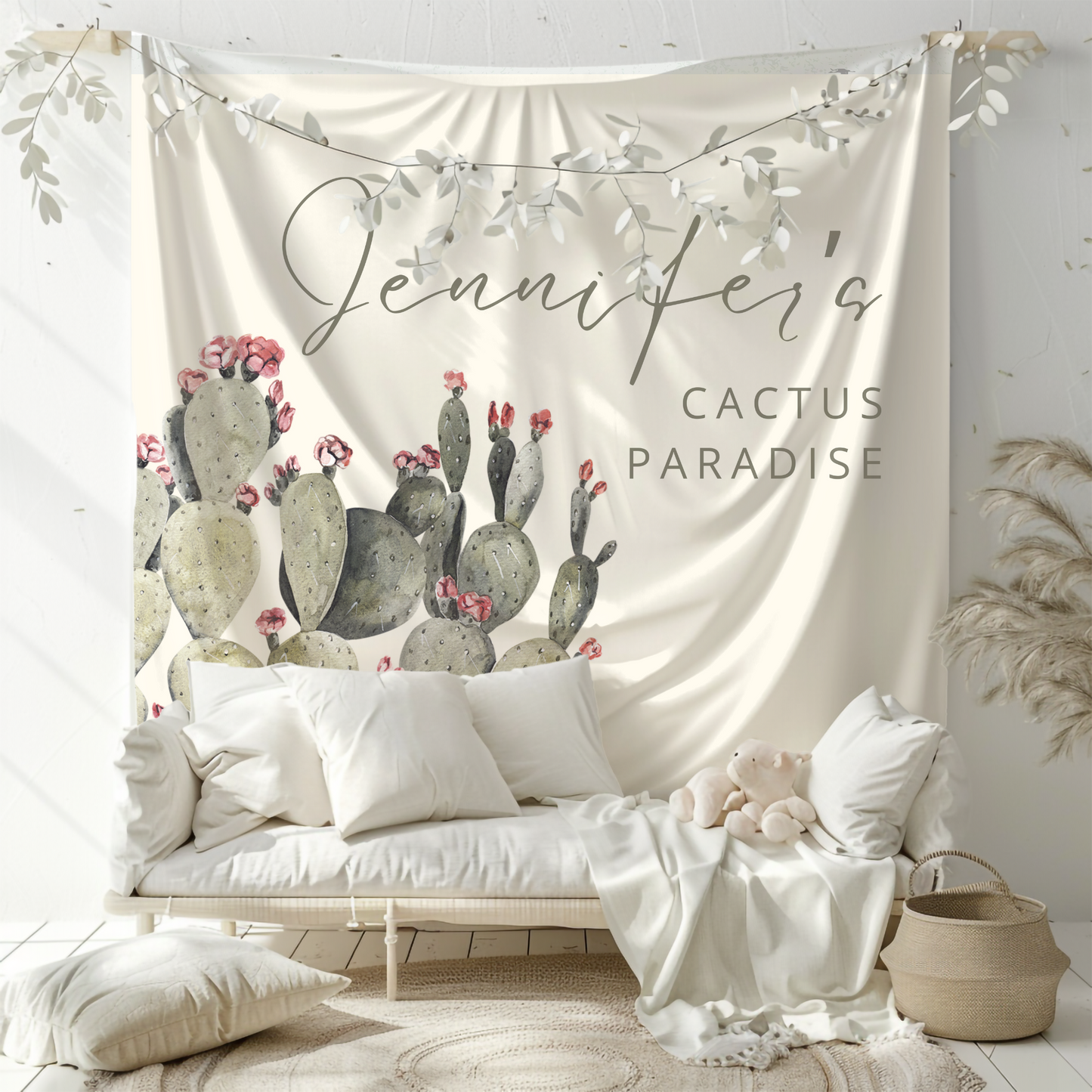 Custom Cactus Garden or Home Tapestry
