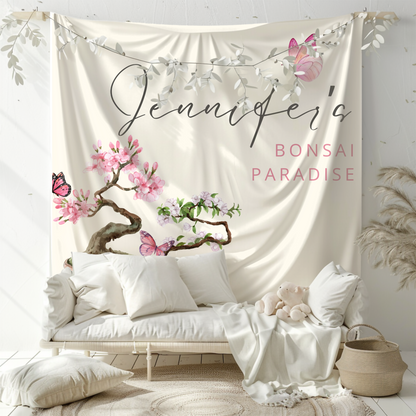 Custom Bonsai Garden or Home Tapestry