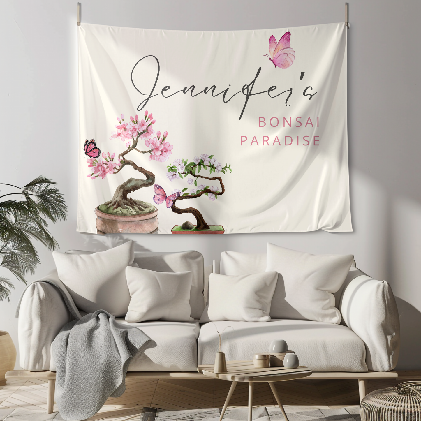 Custom Bonsai Garden or Home Tapestry