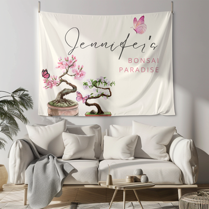 Custom Bonsai Garden or Home Tapestry