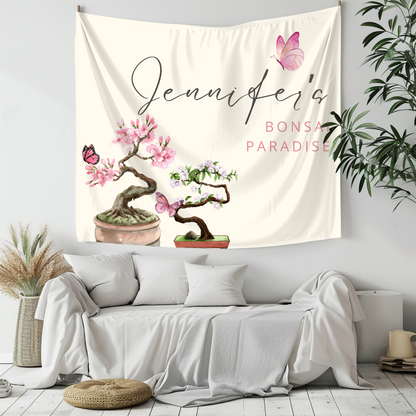 Custom Bonsai Garden or Home Tapestry