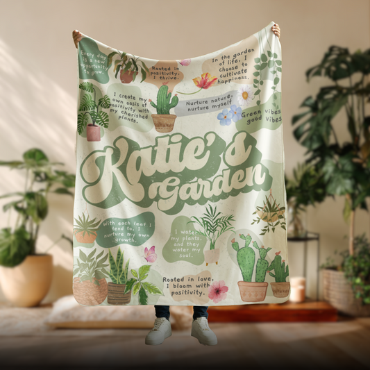 Custom Garden Affirmations Blanket