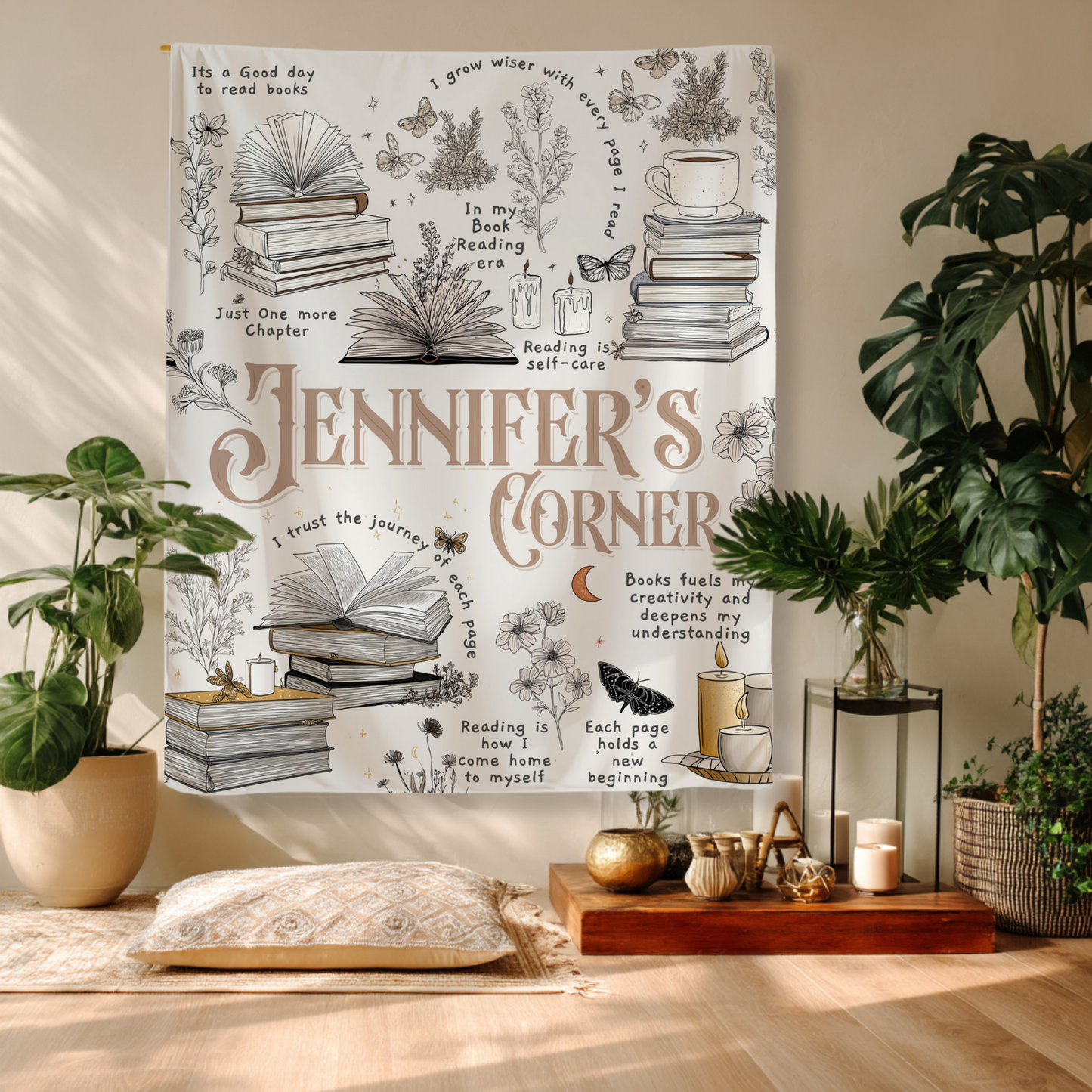Custom Reading Wall Tapestry