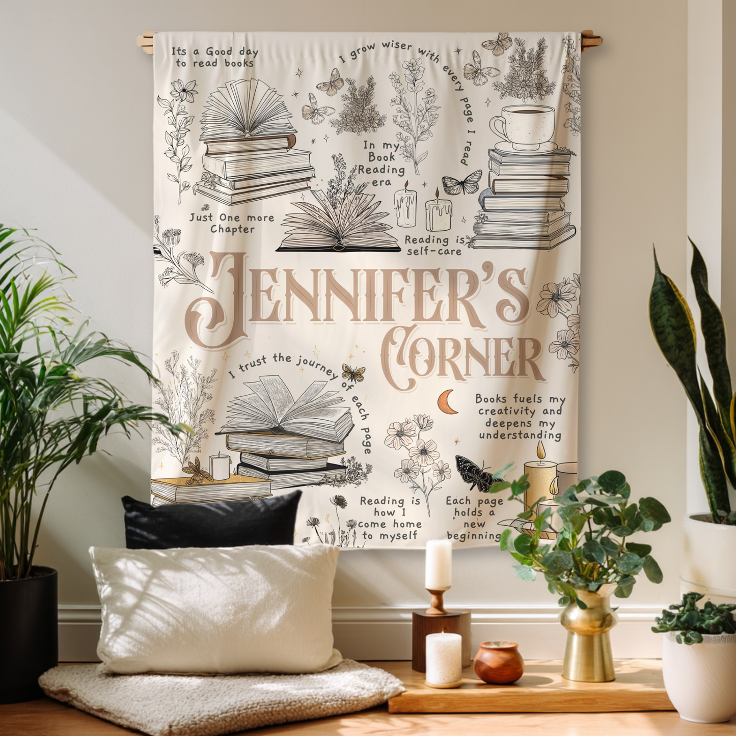 Custom Reading Wall Tapestry
