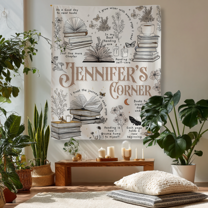 Custom Reading Wall Tapestry