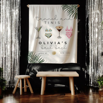 Beach and Pool Bachelorette Banner – Custom Bach Décor | #09