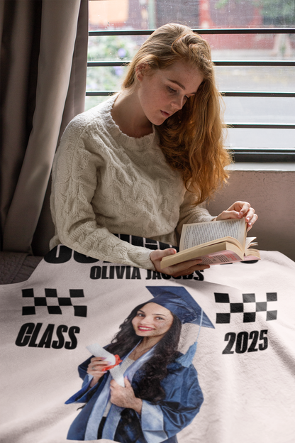 Custom Name and Photo Graduation Blanket 2025 | #4