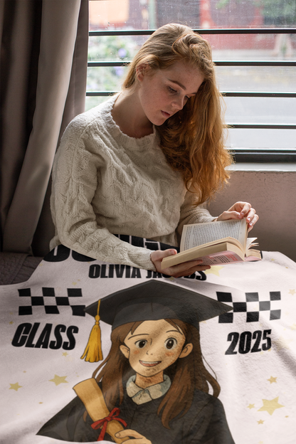 Ghibli Photo and Name Graduation Blanket 2025 | #5
