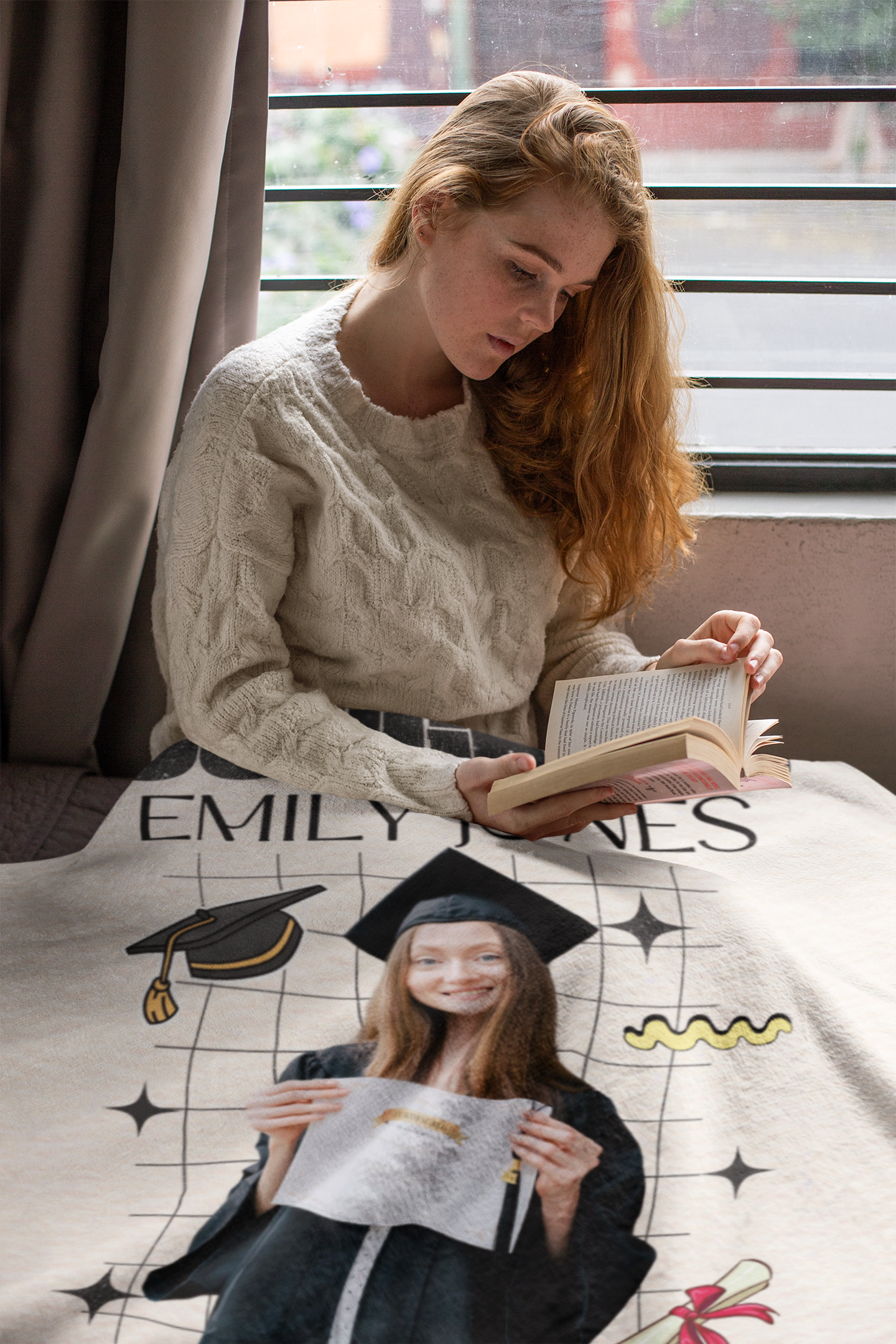 Custom Name and Photo Graduation Blanket 2025 | #7