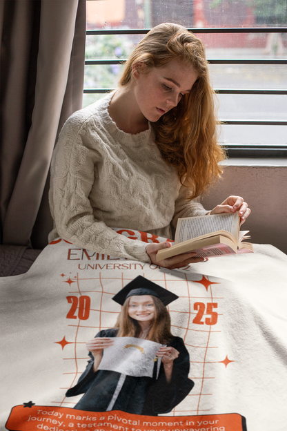 Custom Name and Photo Graduation Blanket 2025 | #8